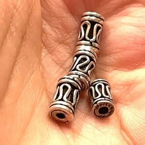10 Sterling Bali Column Beads
